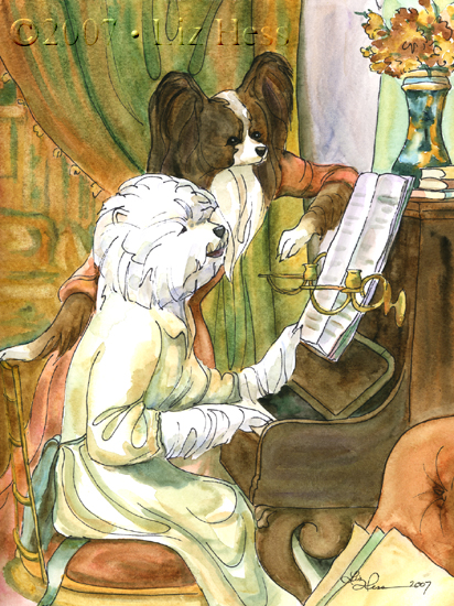 Renoir's-Westie-&-Papillon