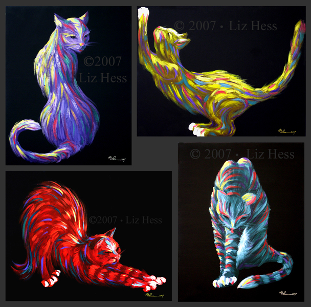 Colorful-Cats-Set-Of-4